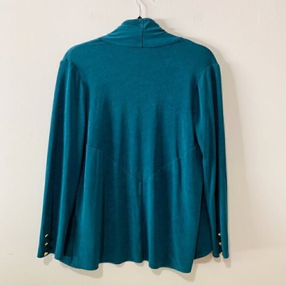 Chico's Travelers Classic Button-Sleeve Jacket Open Front Cardigan Sweater 0 - Picture 6 of 15